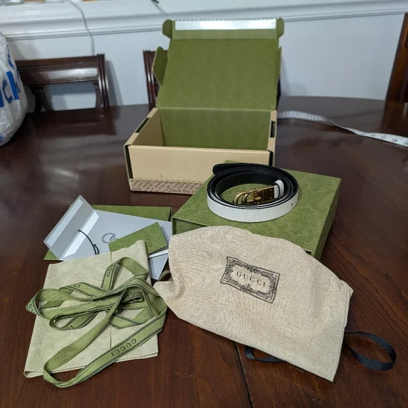 Gucci Marmont Reversible Thin Belt Size 110 - Picture 7 of 16